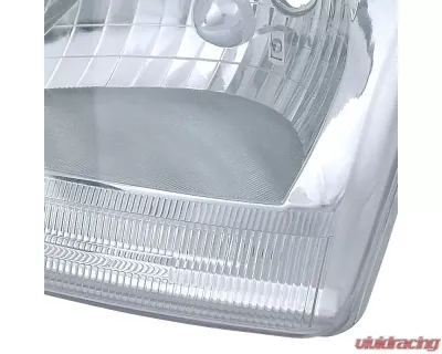Spec-D Factory Style Crystal Headlights (Chrome Housing/Clear Lens) Ford Expedition | F-150 1997-2004 - LH-F15097-ABM