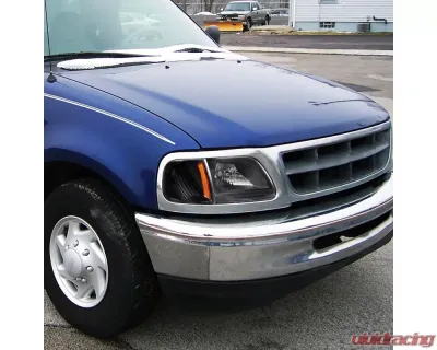 Spec-D Factory Style Crystal Headlights (Matte Black Housing/Clear Lens) Ford Expedition | F-150 1997-2004 - LH-F15097JM-ABM