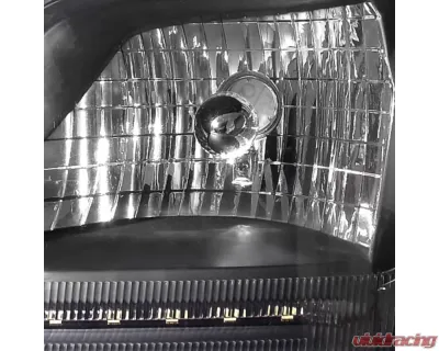 Spec-D Factory Style Headlights w/ SMD LED Light Strip (Matte Black Housing/Clear Lens) Ford Expedition | F-150 1997-2004 - LH-F15097JM-RS