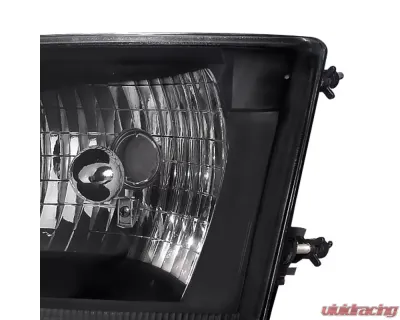 Spec-D Factory Style Headlights w/ SMD LED Light Strip (Matte Black Housing/Clear Lens) Ford Expedition | F-150 1997-2004 - LH-F15097JM-RS