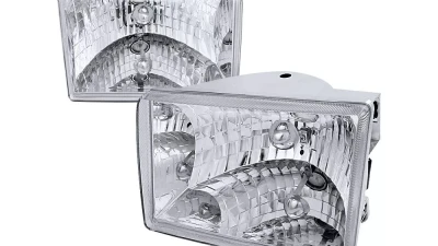 Spec-D Factory Style Headlights (Chrome Housing/Clear Lens) Jeep Grand Cherokee 1993-1998                                     - LH-GKEE93-RS - Image 10
