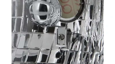 Spec-D Factory Style Headlights (Chrome Housing/Clear Lens) Jeep Grand Cherokee 1993-1998                                     - LH-GKEE93-RS - Image 3