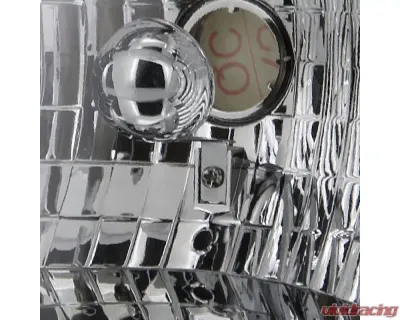 Spec-D Factory Style Headlights (Chrome Housing/Clear Lens) Jeep Grand Cherokee 1993-1998 - LH-GKEE93-RS