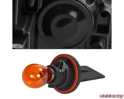 Spec-D Factory Style Headlights w/ Turn Signal Lights (Matte Black Housing/Clear Lens) Volkswagen Jetta | Golf MK5 2005-2010 - LH-GLF05JM-RS