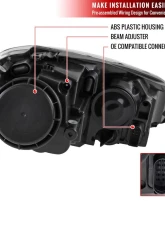 Spec-D Factory Style Headlights w/ Turn Signal Lights (Matte Black Housing/Clear Lens) Volkswagen Jetta | Golf MK5 2005-2010                                     - LH-GLF05JM-RS - Image 10