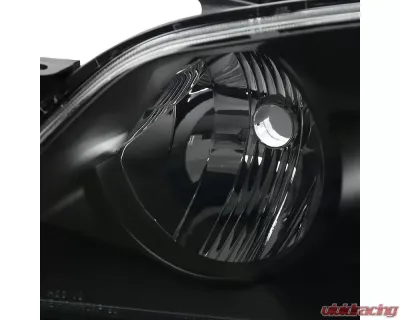 Spec-D Factory Style Crystal Headlights (Matte Black Housing/Clear Lens) Lexus IS300 2001-2005 - LH-IS30001JM-RS