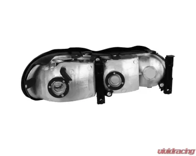 Spec-D Factory Style Headlights (Matte Black Housing/Clear Lens) Chevrolet Malibu | Classic | Oldsmobile Cutlass 1997-2005 - LH-MBU97JM-RS