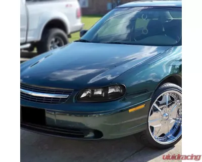 Spec-D Factory Style Headlights (Matte Black Housing/Clear Lens) Chevrolet Malibu | Classic | Oldsmobile Cutlass 1997-2005 - LH-MBU97JM-RS