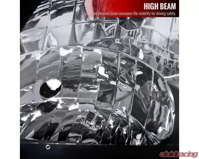 Spec-D Factory Style Headlights (Matte Black Housing/Clear Lens) Honda Prelude 1997-2001 - LH-PL97JM-ABM