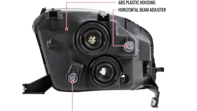 Spec-D Factory Style Headlights (Matte Black Housing/Clear Lens) Honda Prelude 1997-2001                                     - LH-PL97JM-ABM - Image 7