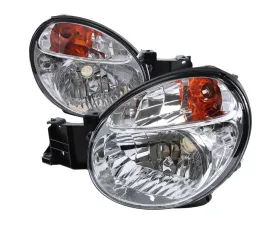 Spec-D OEM Replacement Headlights (Chrome Housing/Clear Lens) Subaru Impreza 2002-2003