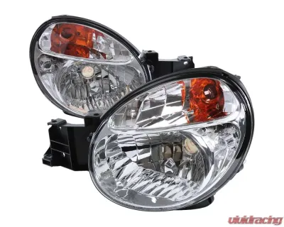 Spec-D OEM Replacement Headlights (Chrome Housing/Clear Lens) Subaru Impreza 2002-2003 - LH-WRX02-ABM