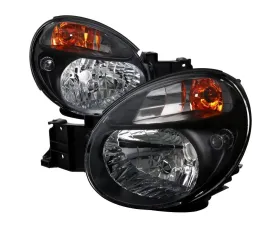 Spec-D OEM Replacement Headlights (Matte Black Housing/Clear Lens) Subaru Impreza 2002-2003