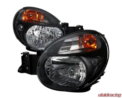 Spec-D OEM Replacement Headlights (Matte Black Housing/Clear Lens) Subaru Impreza 2002-2003 - LH-WRX02JM-ABM