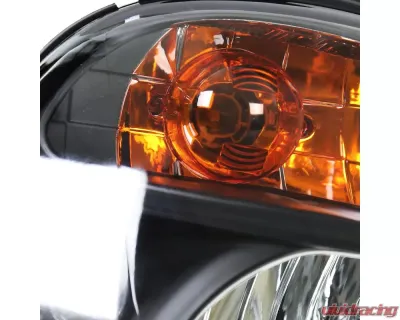 Spec-D OEM Replacement Headlights (Matte Black Housing/Clear Lens) Subaru Impreza 2002-2003 - LH-WRX02JM-ABM