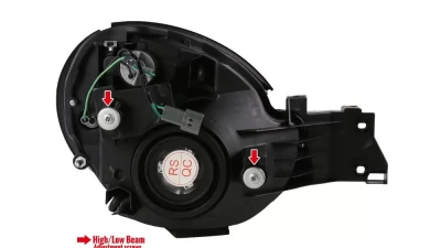 Spec-D OEM Replacement Headlights (Matte Black Housing/Clear Lens) Subaru Impreza 2002-2003                                     - LH-WRX02JM-ABM - Image 7