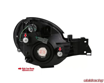 Spec-D OEM Replacement Headlights (Matte Black Housing/Clear Lens) Subaru Impreza 2002-2003 - LH-WRX02JM-ABM