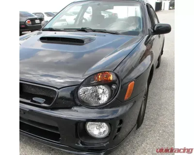Spec-D OEM Replacement Headlights (Matte Black Housing/Clear Lens) Subaru Impreza 2002-2003 - LH-WRX02JM-ABM