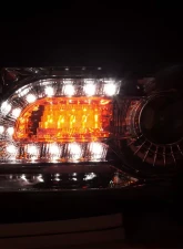 Spec-D Projector Headlights w/ LED Light Strip & Turn Signal Lights (Chrome Housing/Clear Lens) Chrysler 300 2005-2010                                     - LHP-30005-V2-TM - Image 2