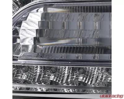 Spec-D Projector Headlights w/ LED Light Strip & Turn Signal Lights (Chrome Housing/Clear Lens) Chrysler 300 2005-2010 - LHP-30005-V2-TM