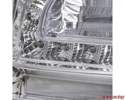 Spec-D Projector Headlights w/ LED Light Strip & Turn Signal Lights (Chrome Housing/Clear Lens) Chrysler 300 2005-2010 - LHP-30005-V2-TM