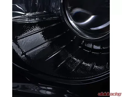 Spec-D Projector Headlights w/ Bright White LED Light Strip & Turn Signal Lights (Glossy Black Housing/Smoke Lens) Chrysler 300 2005-2010 - LHP-30005G-V2-TM