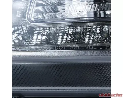 Spec-D Projector Headlights w/ LED Light Strips (Chrome Housing/Clear Lens) Chrysler 300 2005-2010 - LHP-300C05-TM