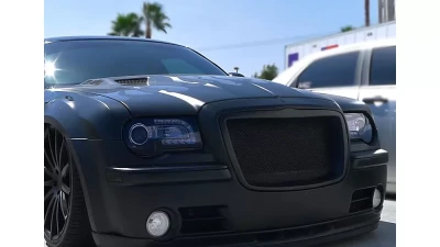 Spec-D Projector Headlights w/ LED Light Strip (Glossy Black Housing/Smoked Lens) Chrysler 300 | 300C 2005-2010                                     - LHP-300C05G-TM - Image 4