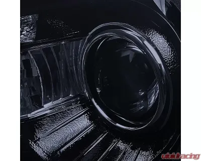 Spec-D Projector Headlights w/ LED Light Strip (Glossy Black Housing/Smoked Lens) Chrysler 300 | 300C 2005-2010 - LHP-300C05G-TM