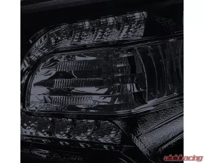 Spec-D Projector Headlights w/ LED Light Strip (Glossy Black Housing/Smoked Lens) Chrysler 300 | 300C 2005-2010 - LHP-300C05G-TM