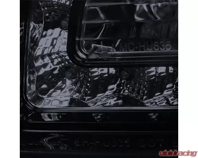 Spec-D Projector Headlights w/ LED Light Strip (Glossy Black Housing/Smoked Lens) Chrysler 300 | 300C 2005-2010 - LHP-300C05G-TM