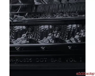 Spec-D Projector Headlights w/ LED Light Strip (Glossy Black Housing/Smoked Lens) Chrysler 300 | 300C 2005-2010 - LHP-300C05G-TM