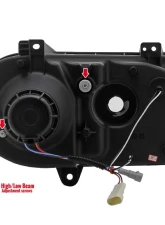 Spec-D Projector Headlights w/ LED Light Strips (Matte Black Housing/Clear Lens) Chrysler 300 2005-2010                                     - LHP-300C05JM-TM - Image 8