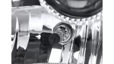 Spec-D Projector Headlights w/ SMD LED Light Strip (Chrome Housing/Clear Lens) Nissan 350Z 2003-2005                                     - LHP-350Z03-RS - Image 4