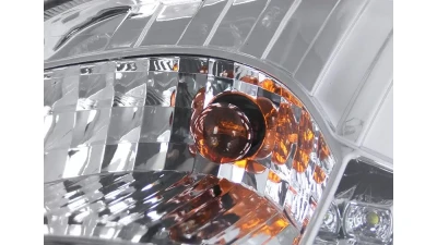 Spec-D Projector Headlights w/ SMD LED Light Strip (Chrome Housing/Clear Lens) Nissan 350Z 2003-2005                                     - LHP-350Z03-RS - Image 5