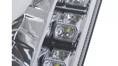 Spec-D Projector Headlights w/ SMD LED Light Strip (Chrome Housing/Clear Lens) Nissan 350Z 2003-2005                                     - LHP-350Z03-RS - Image 6