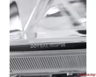 Spec-D Projector Headlights w/ SMD LED Light Strip (Chrome Housing/Clear Lens) Nissan 350Z 2003-2005 - LHP-350Z03-RS