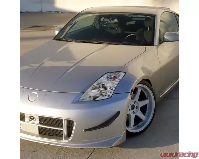 Spec-D Projector Headlights w/ SMD LED Light Strip (Chrome Housing/Clear Lens) Nissan 350Z 2003-2005 - LHP-350Z03-RS