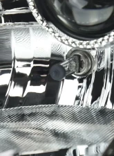 Spec-D Projector Headlights w/ SMD LED Light Strip (Chrome Housing/Smoked Lens) Nissan 350Z 2003-2005                                     - LHP-350Z03G-RS - Image 4