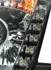 Spec-D Projector Headlights w/ SMD LED Light Strip (Chrome Housing/Smoked Lens) Nissan 350Z 2003-2005                                     - LHP-350Z03G-RS - Image 6