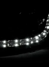 Spec-D SMD LED Light Strip Projector Headlights (Chrome Housing/Clear Lens) Nissan 350Z 2006-2009                                     - LHP-350Z06-RS - Image 2