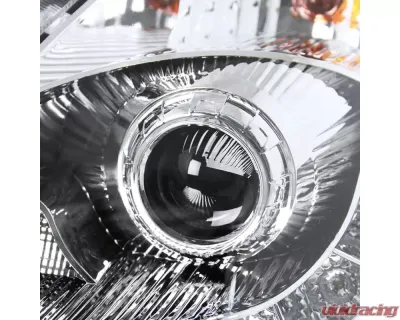 Spec-D SMD LED Light Strip Projector Headlights (Chrome Housing/Clear Lens) Nissan 350Z 2006-2009 - LHP-350Z06-RS