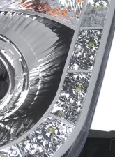 Spec-D SMD LED Light Strip Projector Headlights (Chrome Housing/Clear Lens) Nissan 350Z 2006-2009                                     - LHP-350Z06-RS - Image 4