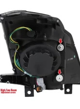 Spec-D SMD LED Light Strip Projector Headlights (Chrome Housing/Clear Lens) Nissan 350Z 2006-2009                                     - LHP-350Z06-RS - Image 8