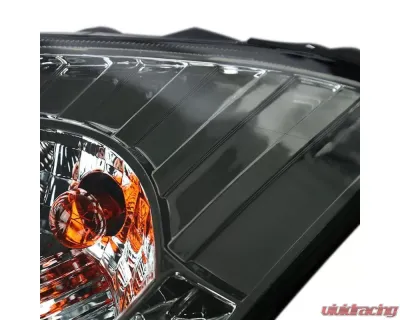 Spec-D SMD LED Light Strip Projector Headlights (Chrome Housing/Smoked Lens) Nissan 350Z 2006-2009 - LHP-350Z06G-RS