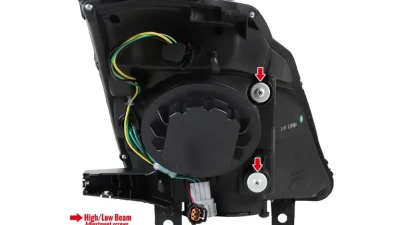 Spec-D SMD LED Light Strip Projector Headlights (Black Housing/Smoked Lens) Nissan 350Z 2006-2009                                     - LHP-350Z06SM-RS - Image 7