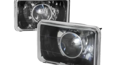 Spec-D Universal 4"x6" H4 Projector Headlights (Matte Black Housing/Glass Lens)                                     - LHP-4X6JM - Image 10