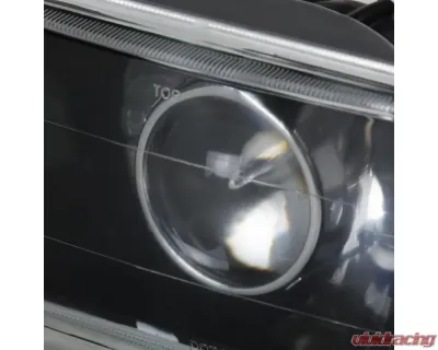 Spec-D Universal 4"x6" H4 Projector Headlights (Matte Black Housing/Glass Lens) - LHP-4X6JM