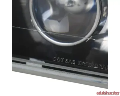 Spec-D Universal 4"x6" H4 Projector Headlights (Matte Black Housing/Glass Lens) - LHP-4X6JM