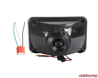 Spec-D Universal 4"x6" H4 Projector Headlights (Matte Black Housing/Glass Lens) - LHP-4X6JM